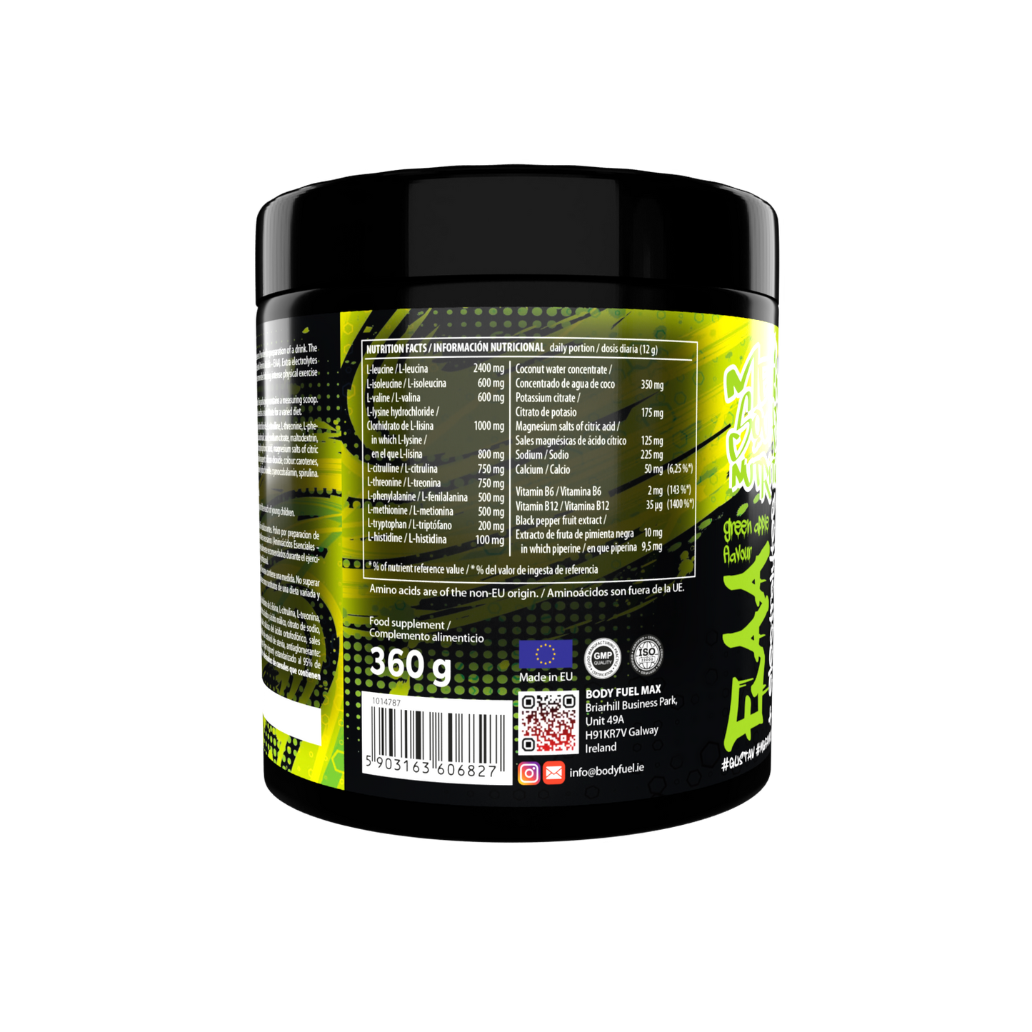 Meow Squad Nutrition EAA + Electrolytes 360g Green Apple - BB 12.09.2026