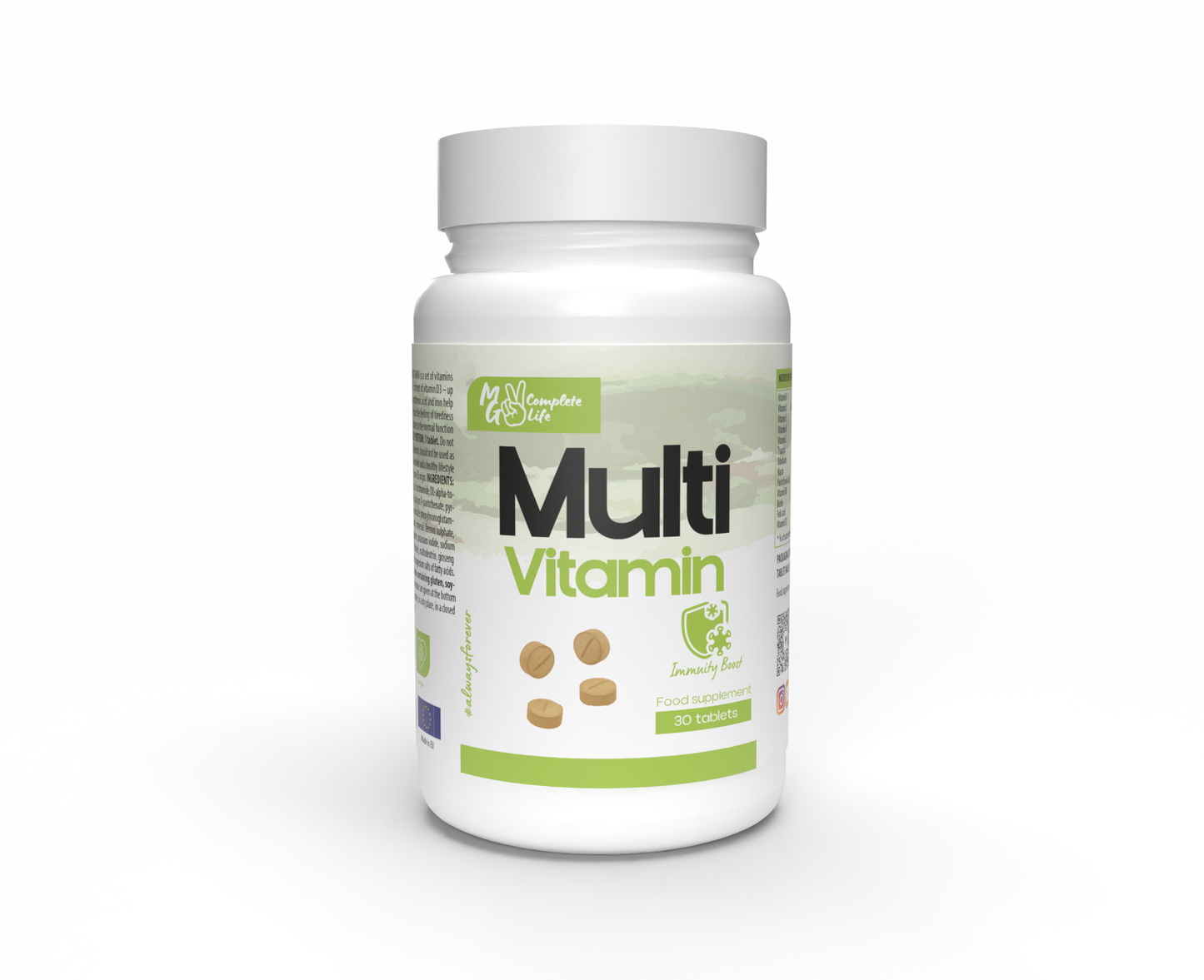 MG Complete Life IMMUNITY BOOST Multivitamin + Ginseng 30 Tablets