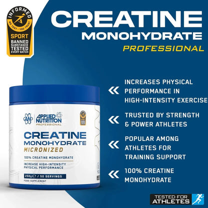 Applied Nutrition Creatine Monohydrate – 250g Unflavoured