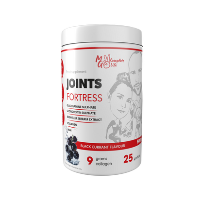 Joint Fortress 500g blackcurrant flavour front label