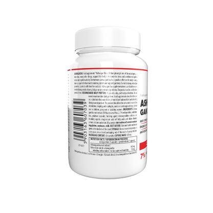 Ashwagandha 60 caps back label - nutrition information
