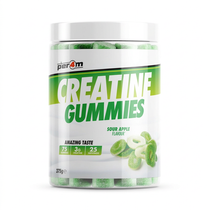 Per4m Creatine Gummies Sour Apple 75 gummies 375g on white background